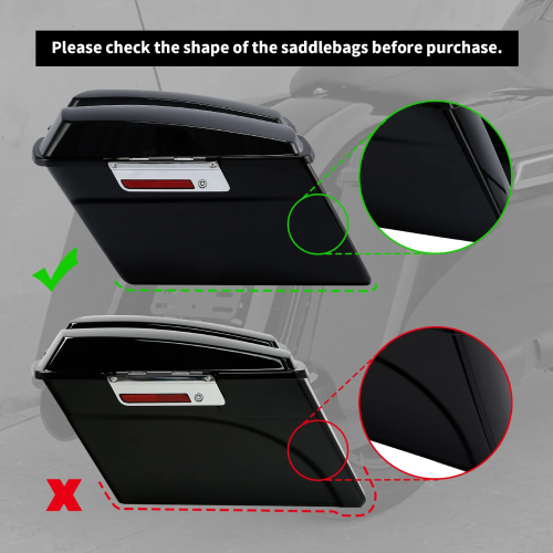 Harley-Davidson Electra Glide Anniversary FLHT 4" Stretched Extended Hard Saddlebag Extensions 2003