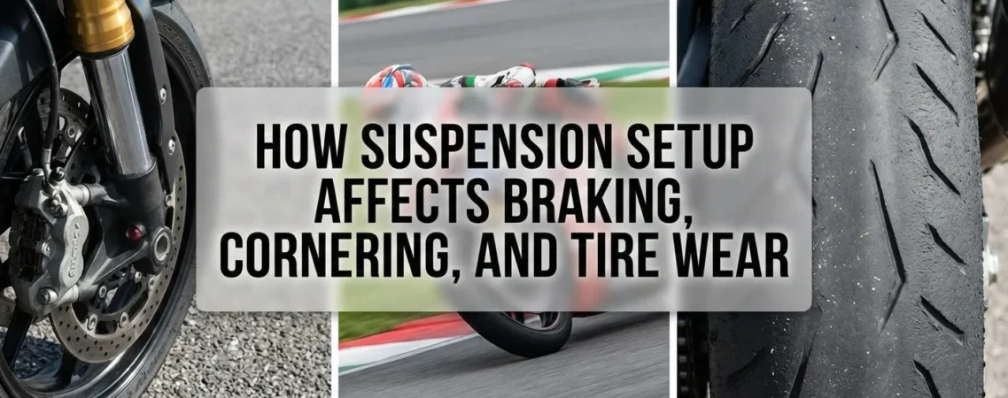 How Motorcycle Suspension Setup Affects Braking, Cornering, and Tire Wear