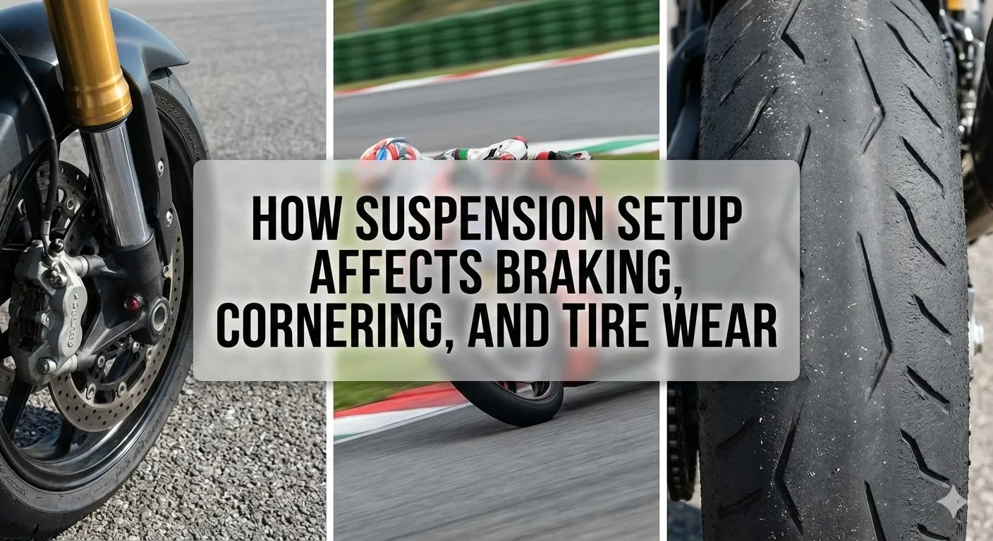 How Motorcycle Suspension Setup Affects Braking, Cornering, and Tire Wear