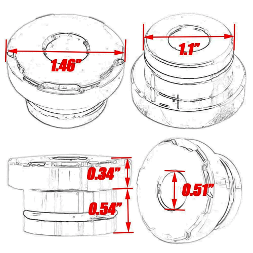 Harley-Davidson DYNA Super Glide Convertible FXDS-Conv Handlebar Riser Solid Bushings Kit 2000