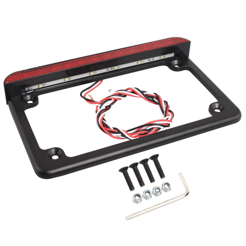 Harley-Davidson DYNA Super Glide Screamin Eagle FXDSE License Plate Frame with LED Brake Light 2007