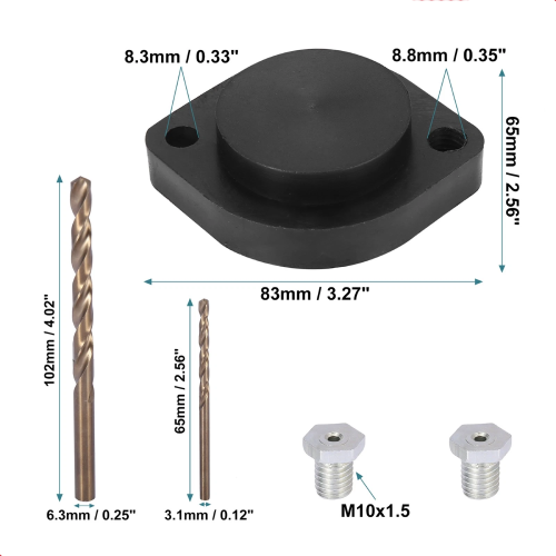 Harley-Davidson DYNA Street Bob FXDB Exhaust Stud Drill Plate Drilling Tool kit 2006-2010