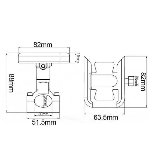 Yamaha XT250 Cell Phone Holder 2010-2011