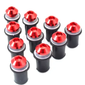 Yamaha YZF-R1M Windshield Bolts 2015-2025 Red