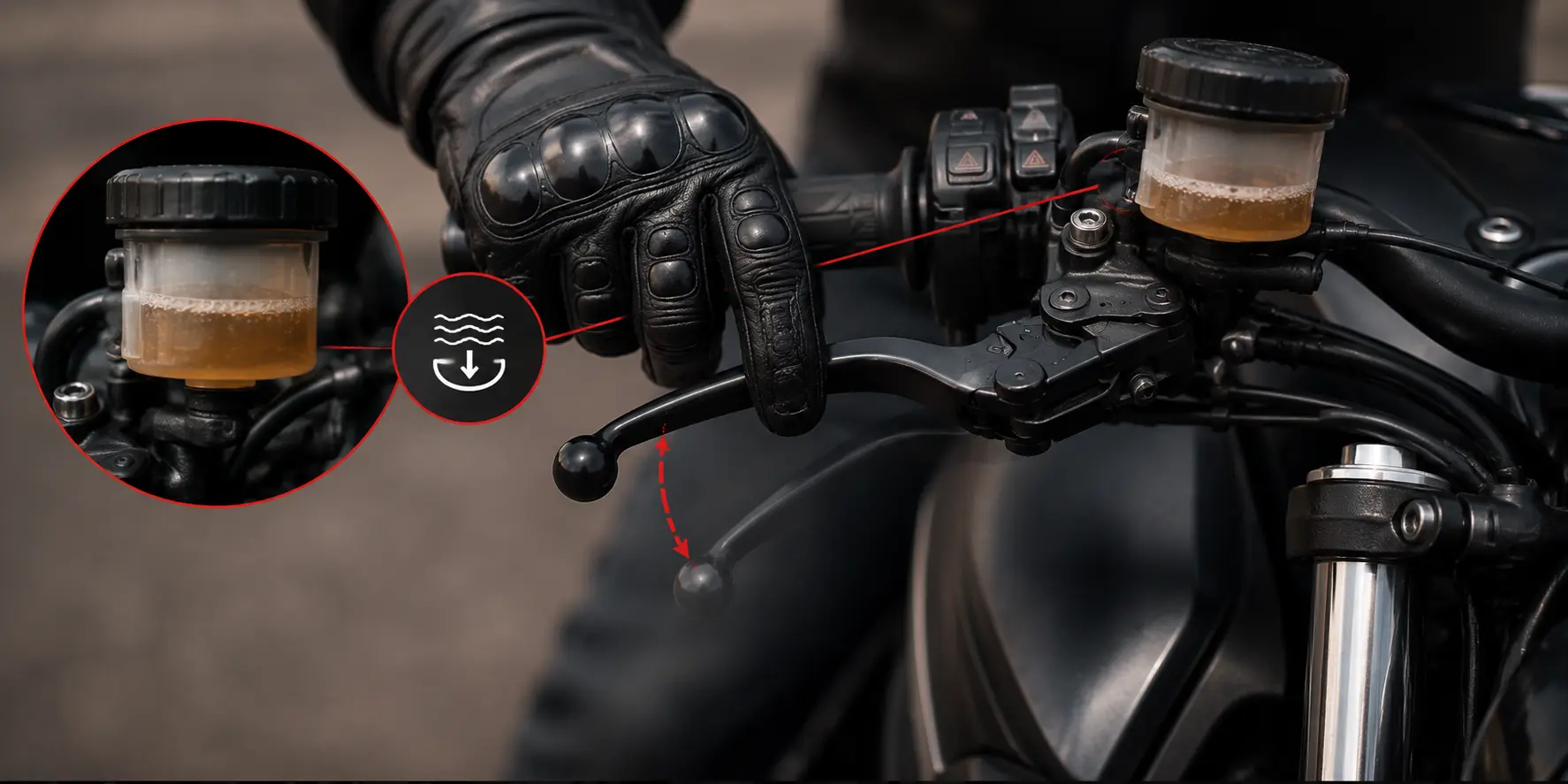 The Brake Lever Feels Soft or Spongy