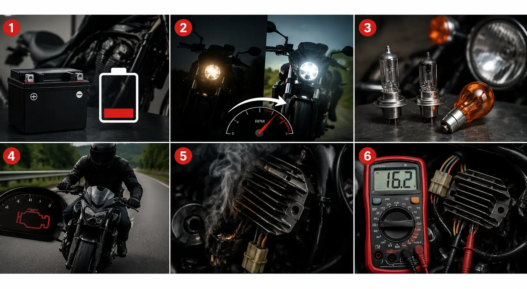 6 Motorcycle Voltage Regulator Symptoms