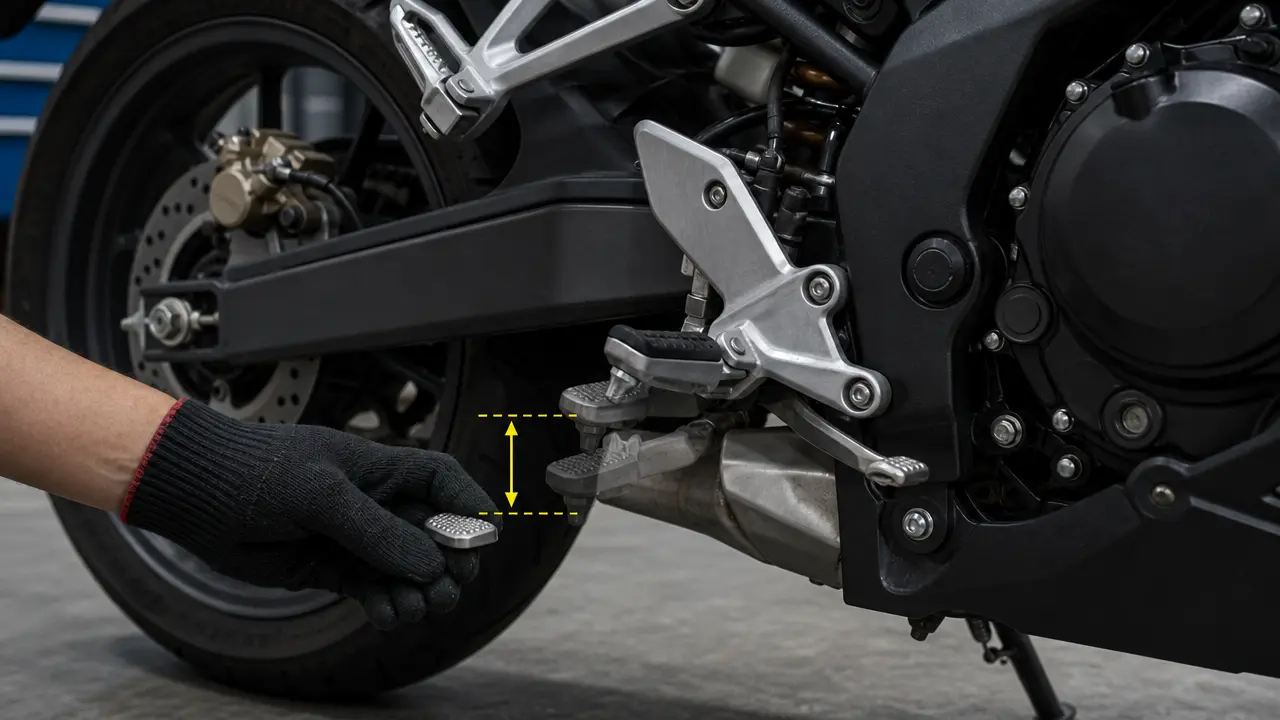 Check rear brake pedal free play first