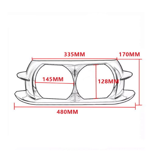 Harley Davidson Road Glide FLTRX Dual Headlight Trim Cover Bezel Fairing 2018-2020