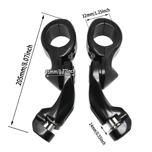 Harley-Davidson Road Glide Limited FLTRK Front Footpegs Crash Bar Bracket 2020-2024