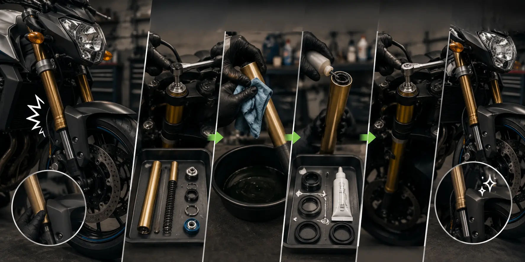How to Fix Squeaky Motorcycle Front Suspension
