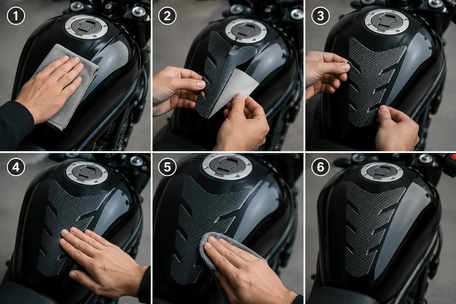 How to Install a Motorcycle Tank Protector Step by Step