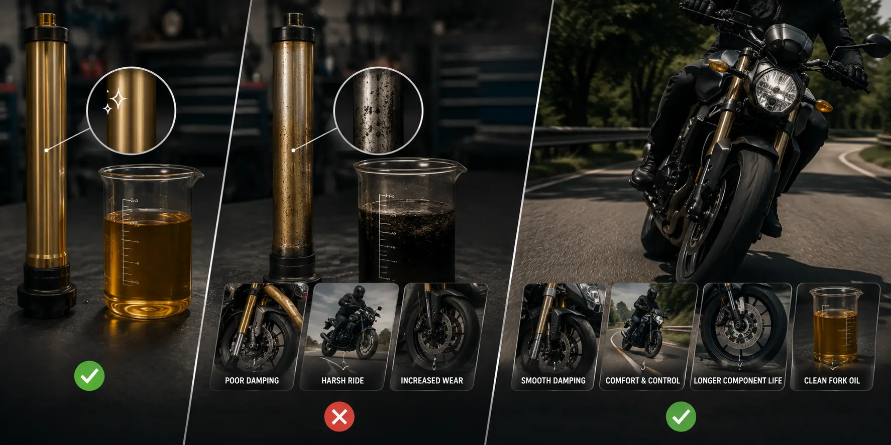 When fork oil condition matters