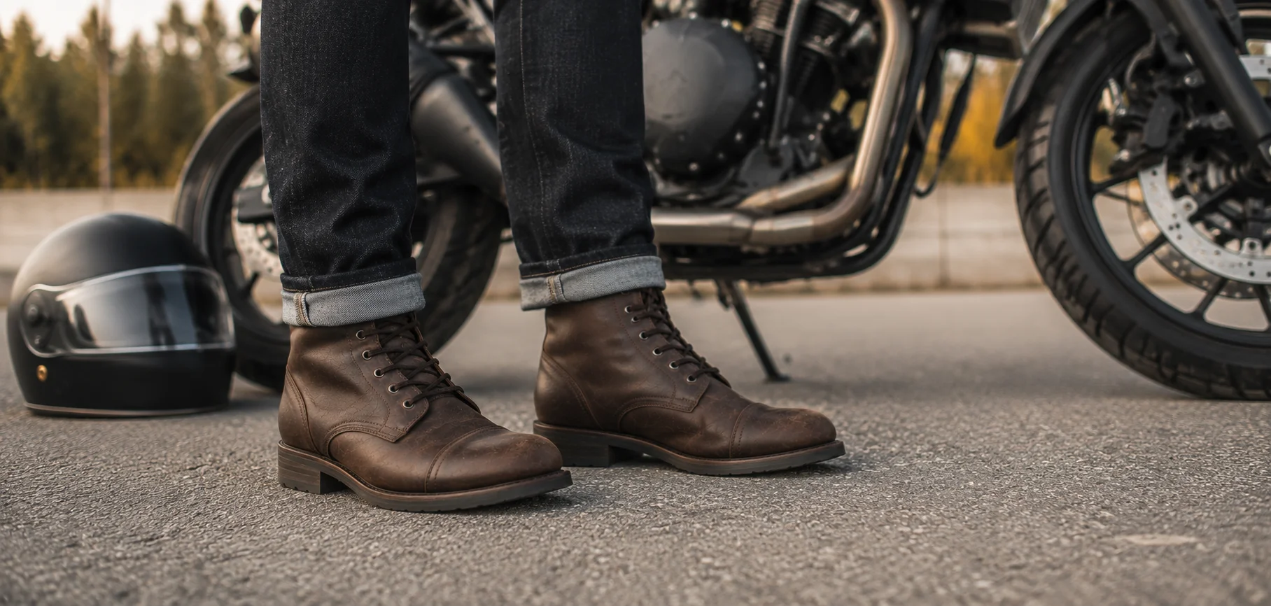 Casual motorcycle boots