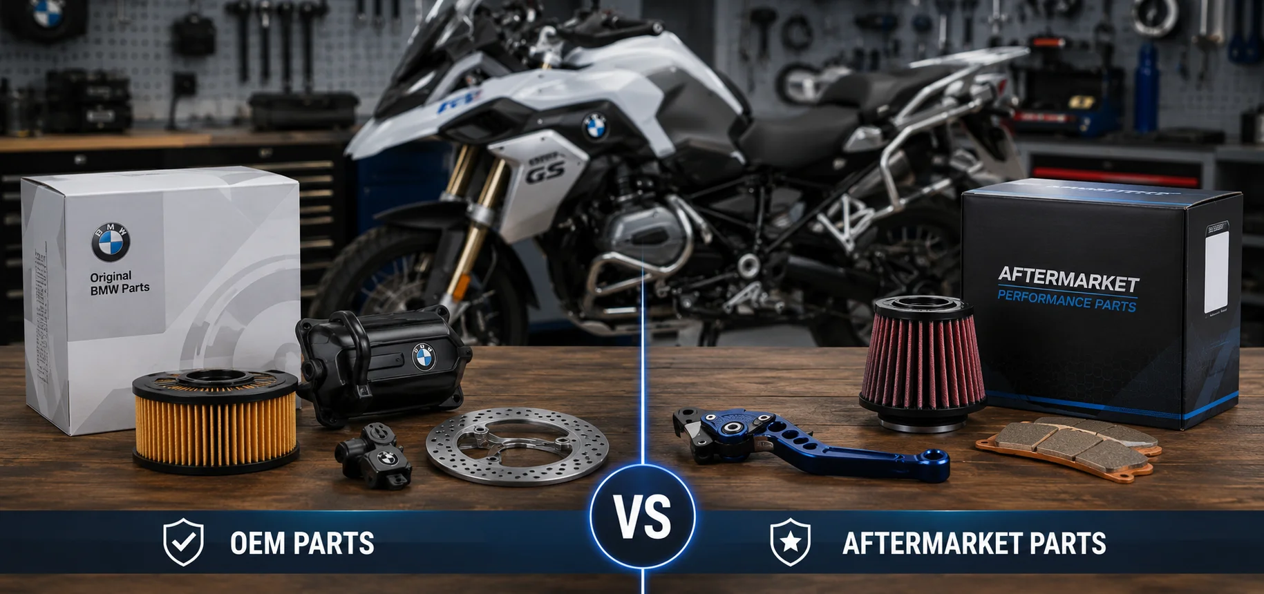OEM vs aftermarket BMW motorcycle parts