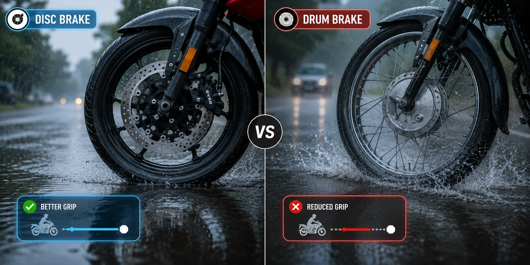 Wet Weather Performance comparison