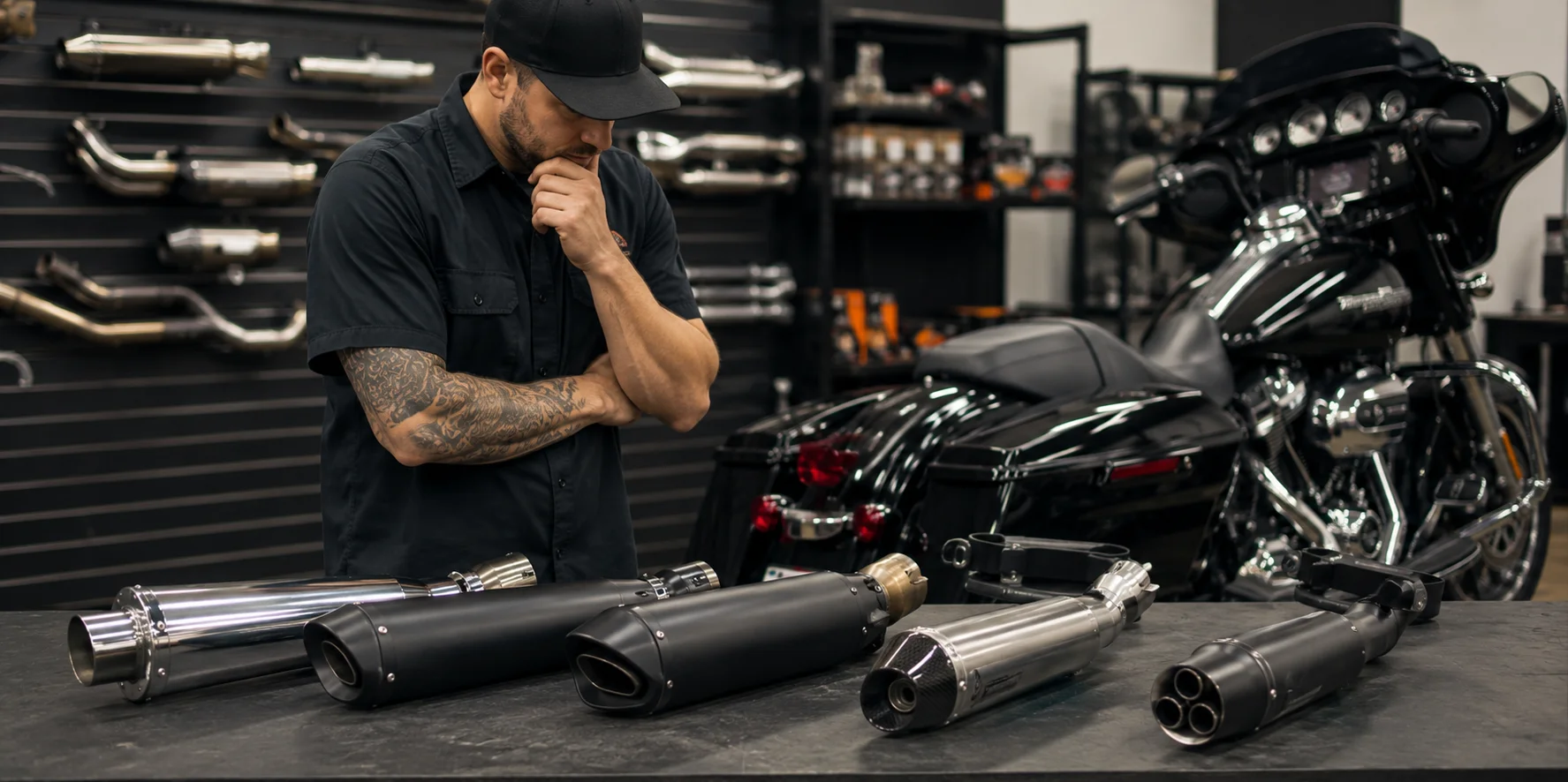 Harley touring exhaust selection