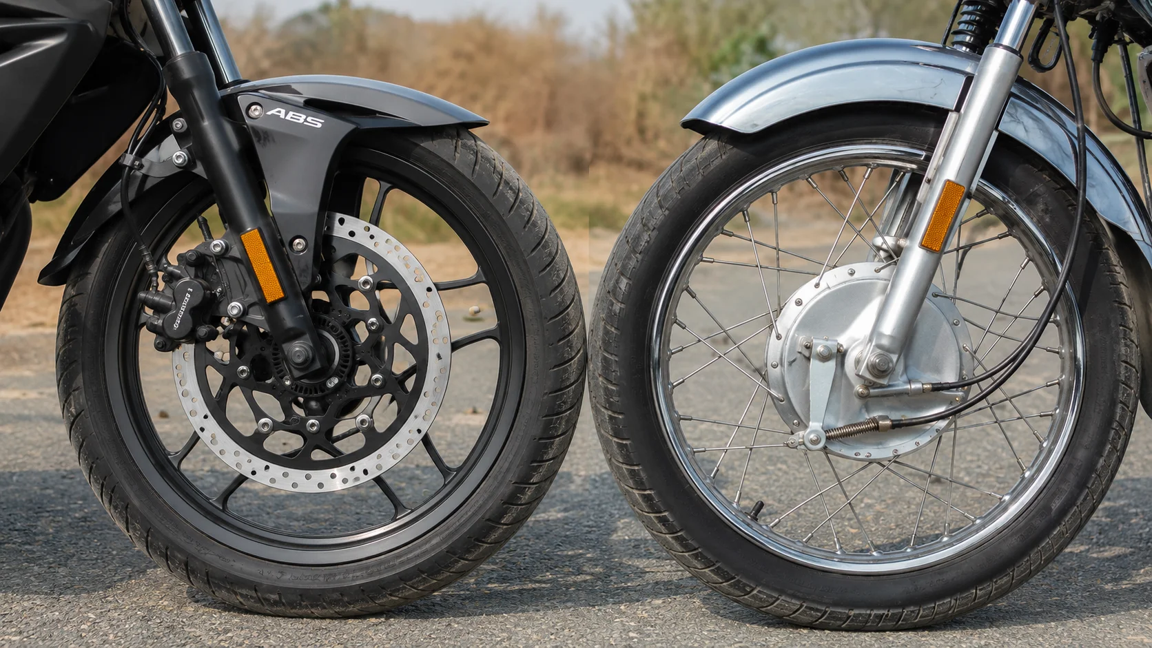 Disc vs drum motorcycle brakes