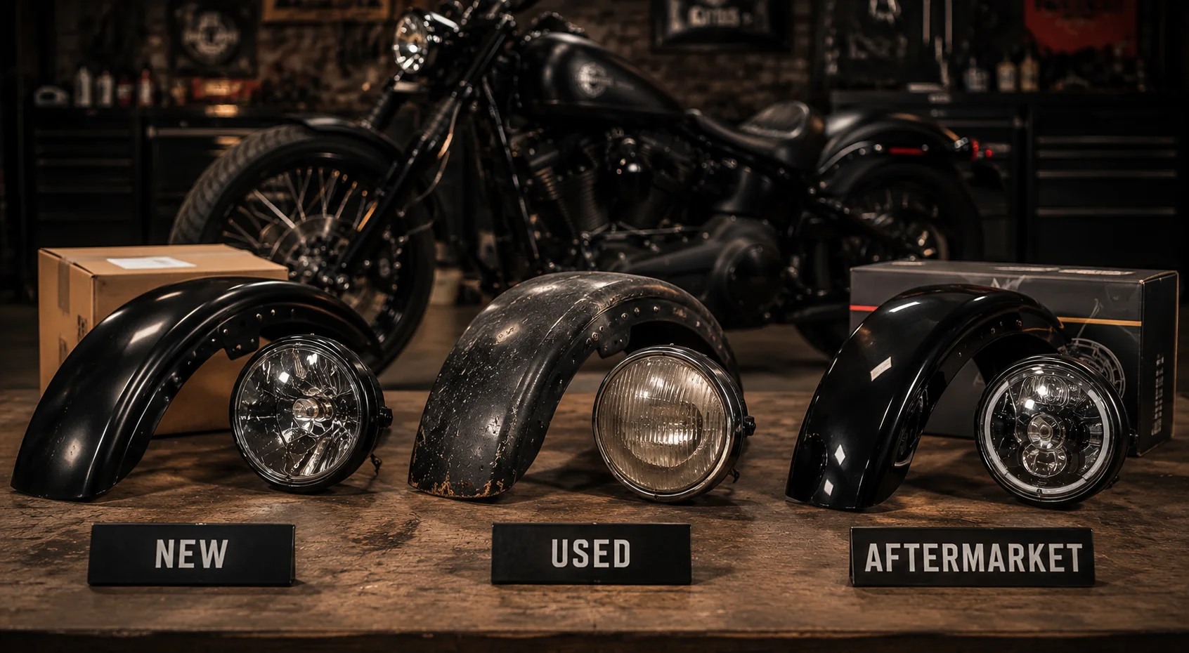 Harley FXSTB parts comparison