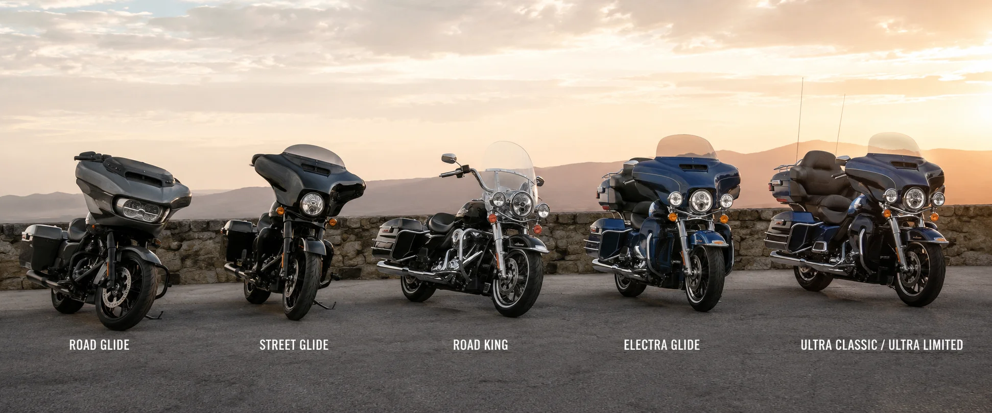 Harley-Davidson touring motorcycles lineup