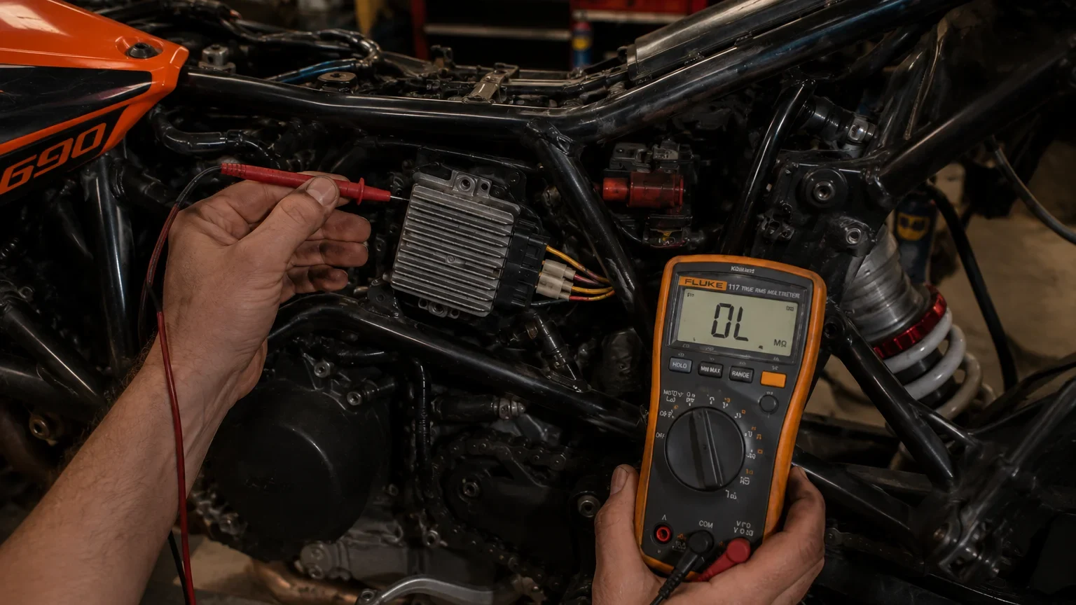 KTM 690 regulator testing