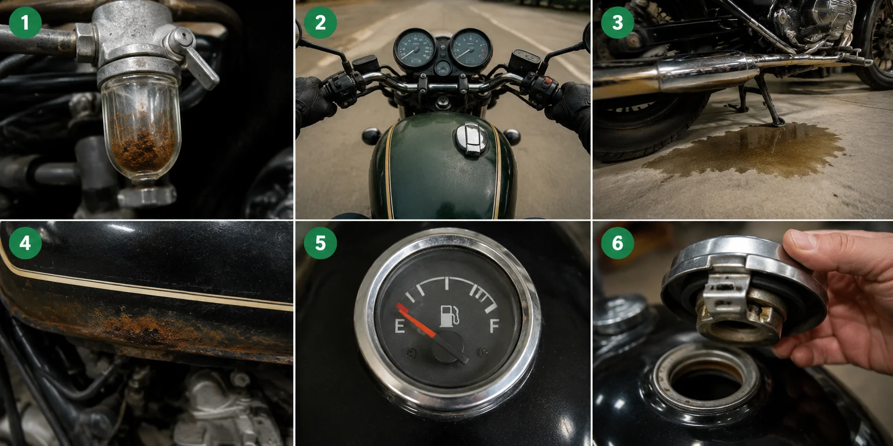Motorcycle fuel tank problem signs