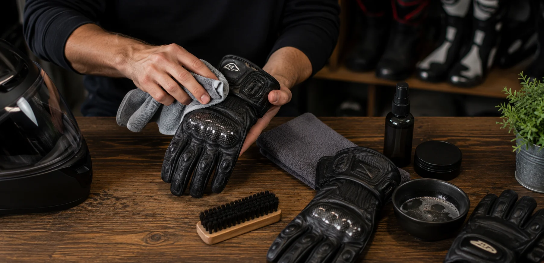 Motorcycle Glove Care