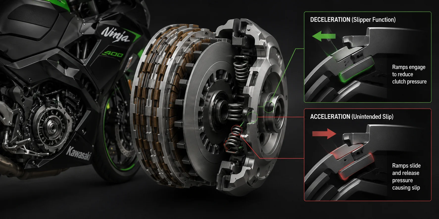 Ninja 400 clutch design