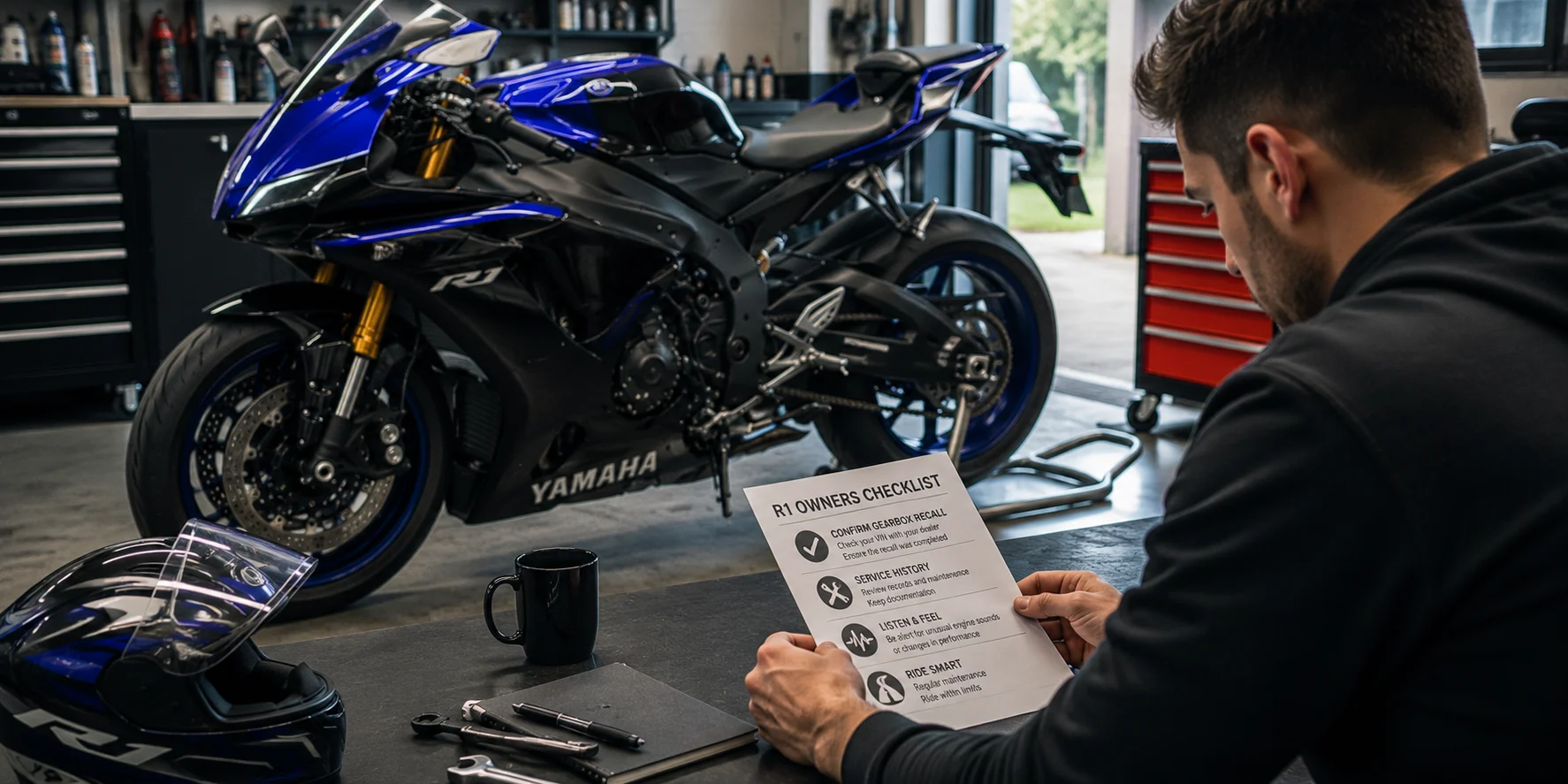 Yamaha R1 owner maintenance check