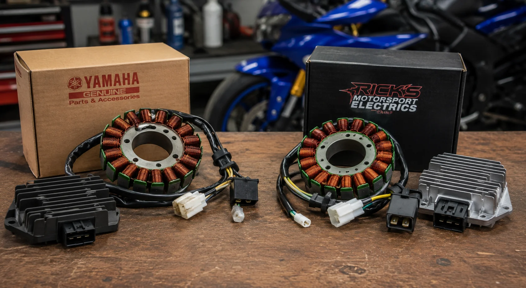OEM vs aftermarket Yamaha R6 stator and regulator replacement parts