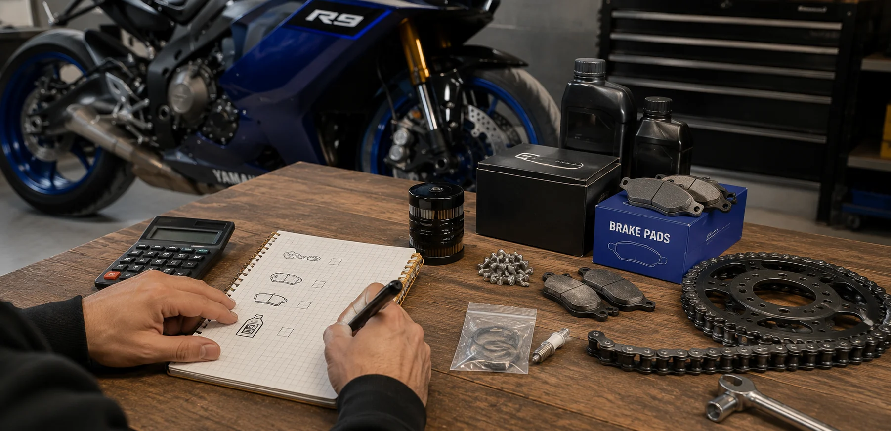 Yamaha R9 first-year parts budget