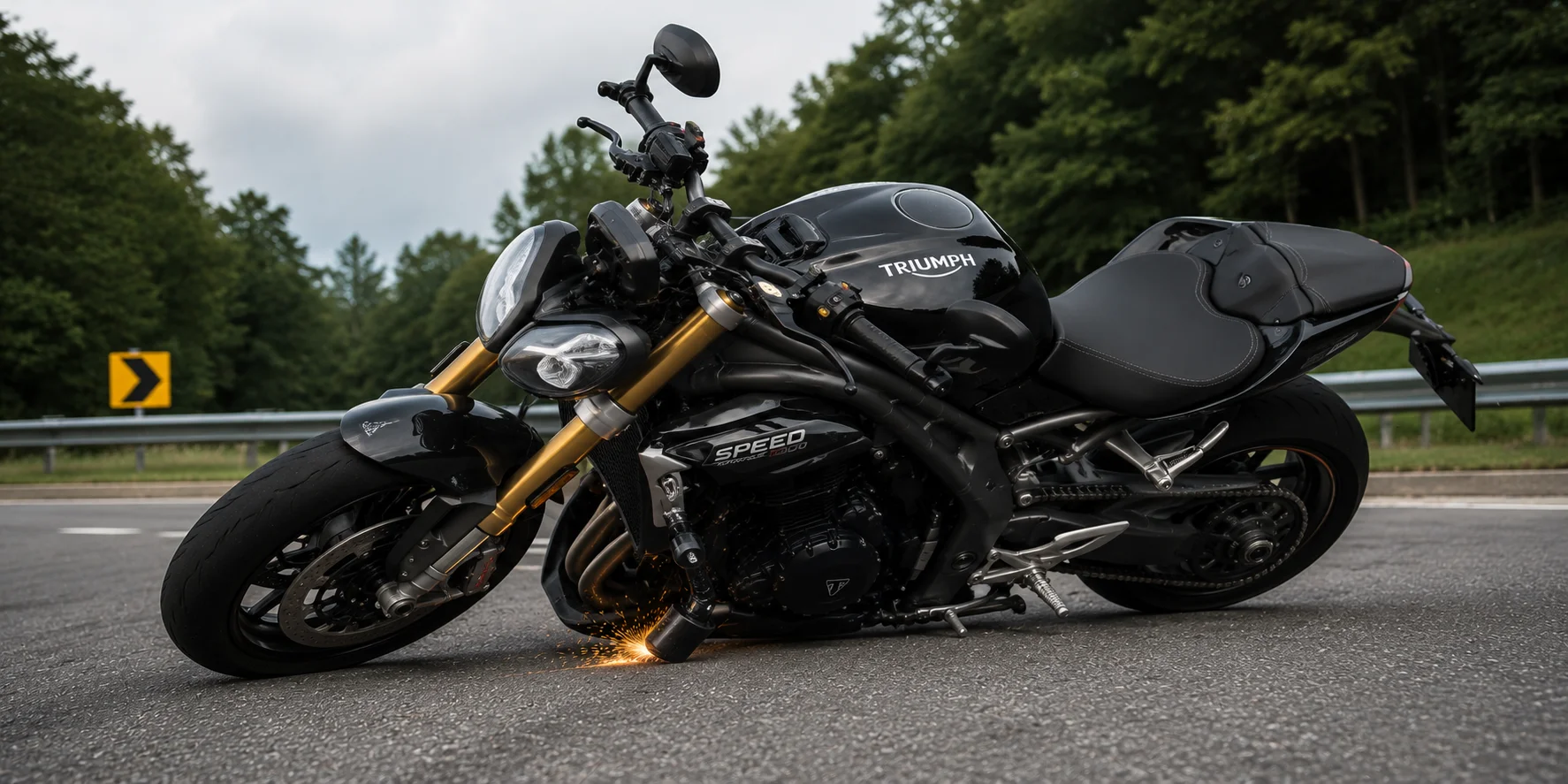 Speed Triple frame slider protection