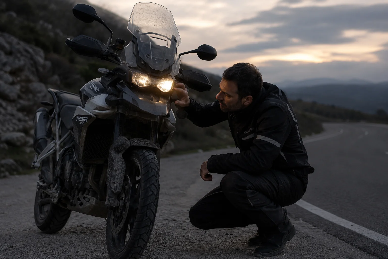 Dim Triumph Tiger 900 headlight