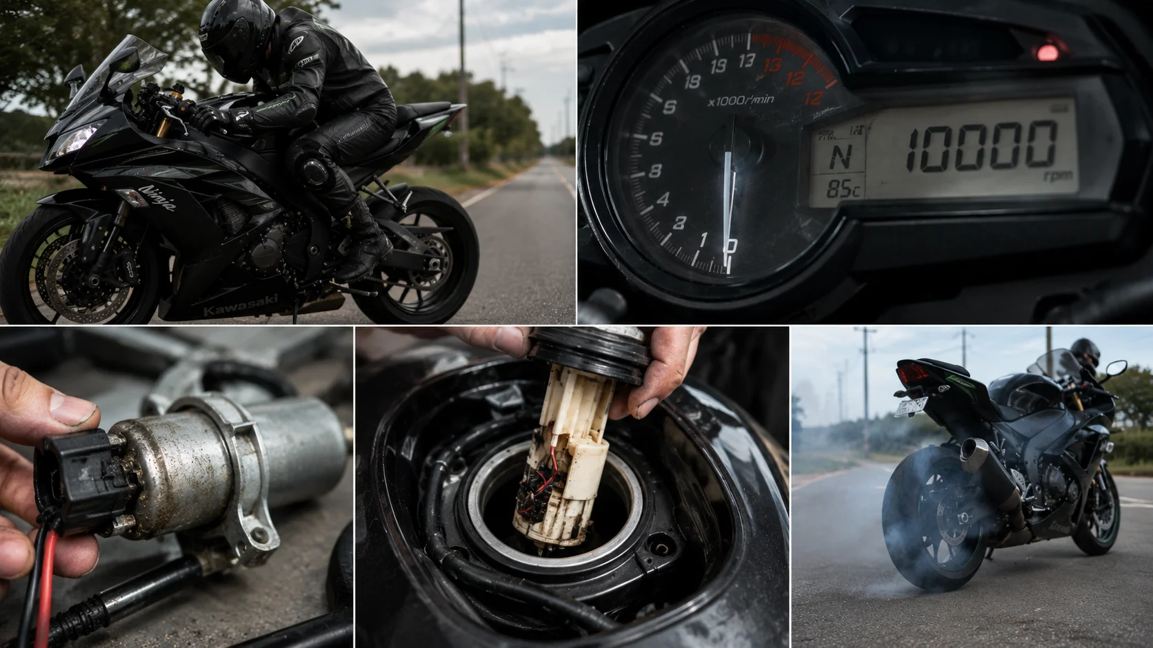 Kawasaki ZX6R fuel pump symptoms