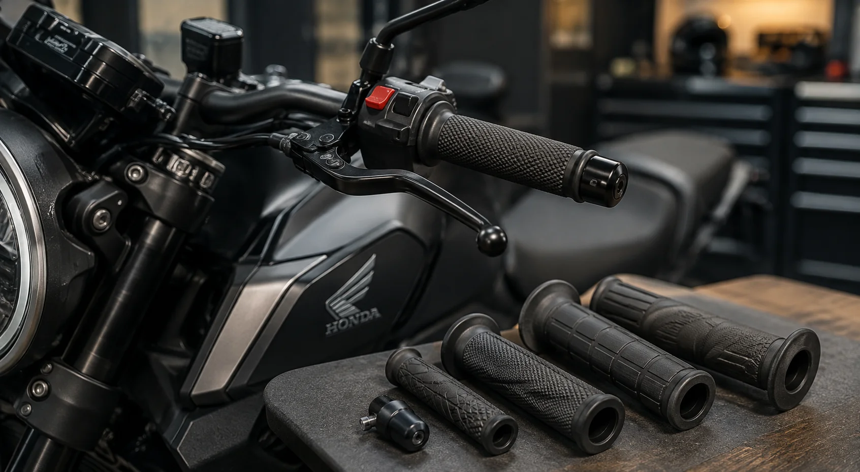 Honda CB1000R handlebar grips and ergonomic upgrade