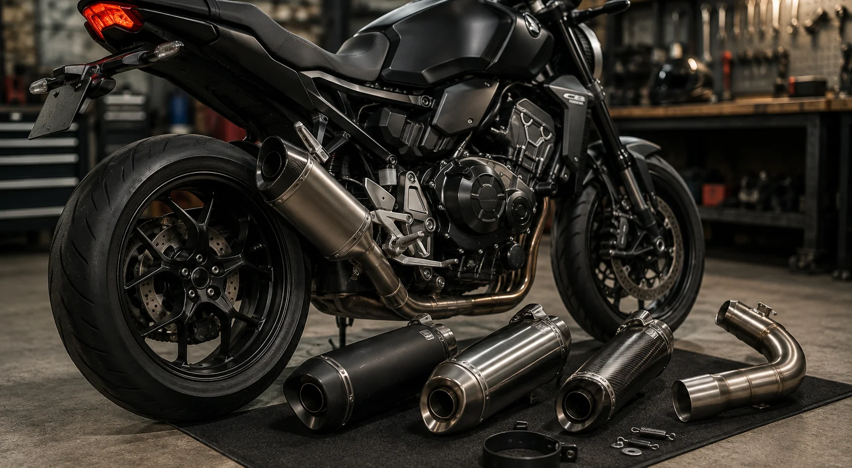 Honda CB1000R performance exhaust upgrade options