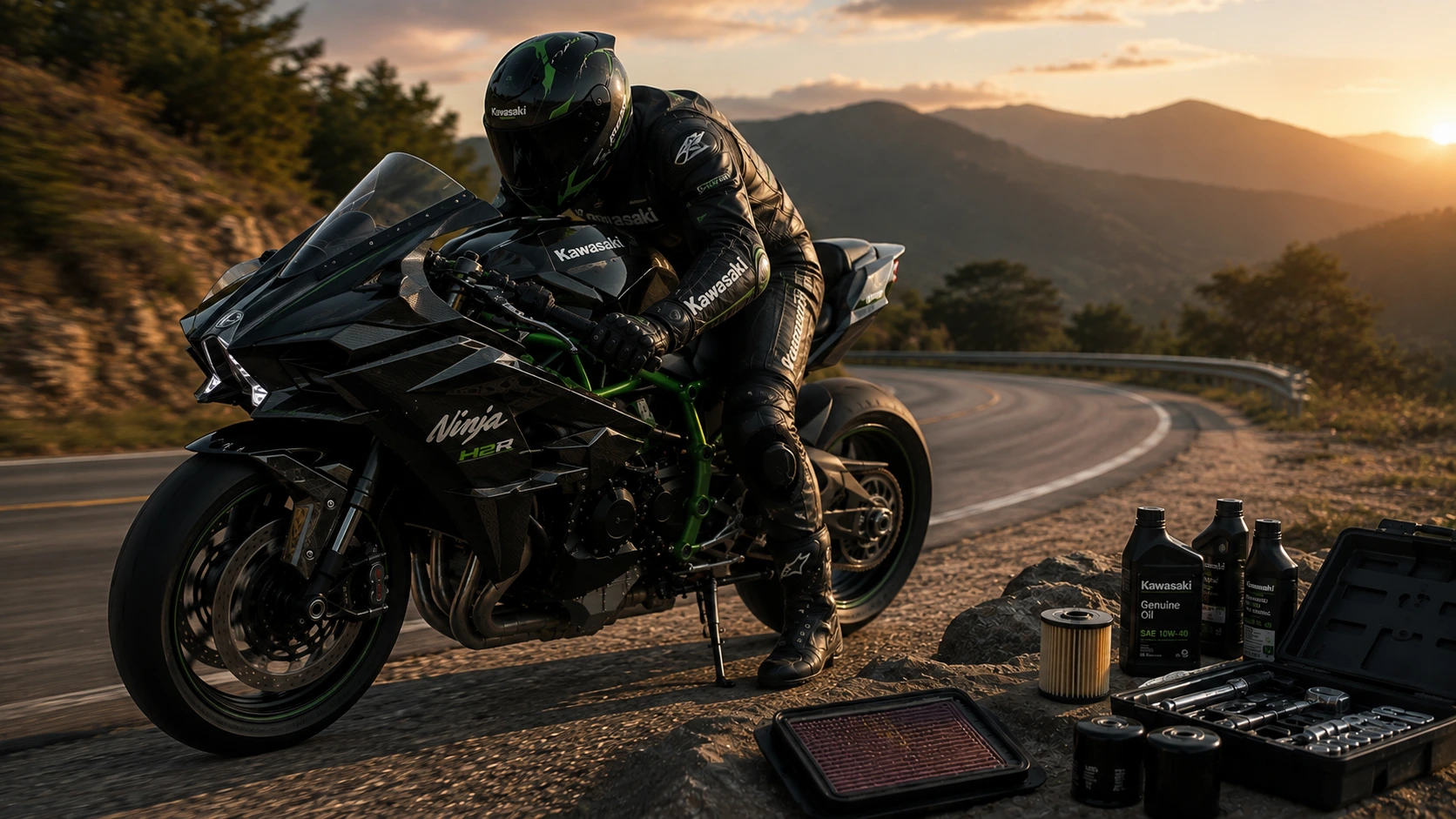 Kawasaki Ninja H2R maintenance
