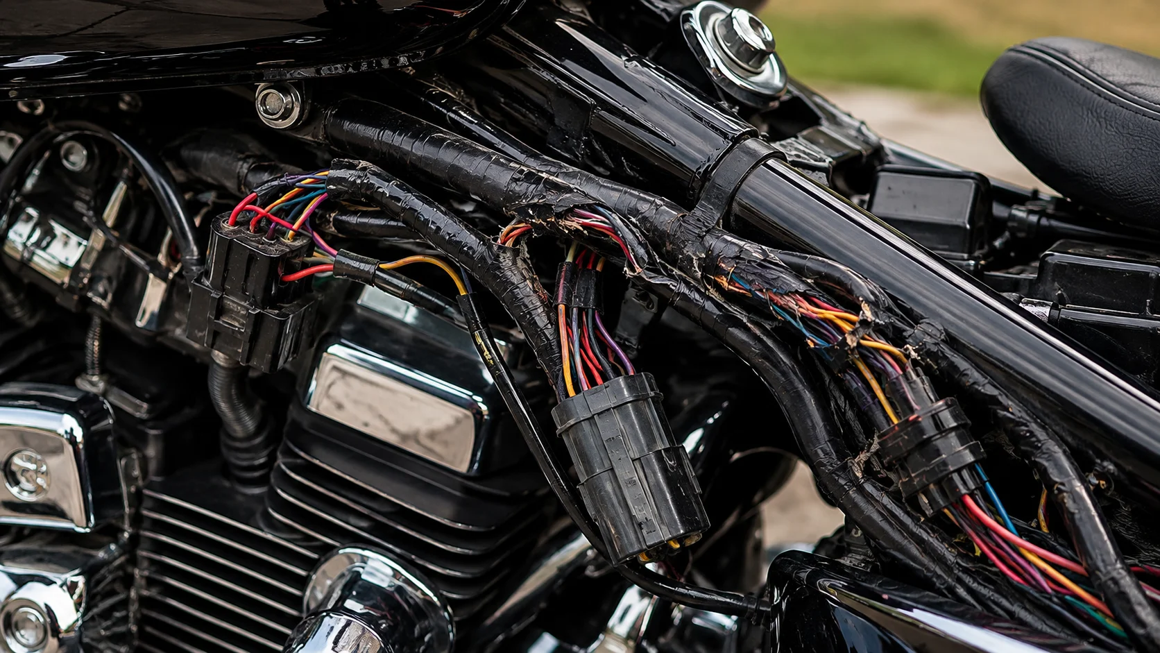 Road King wiring harness damage