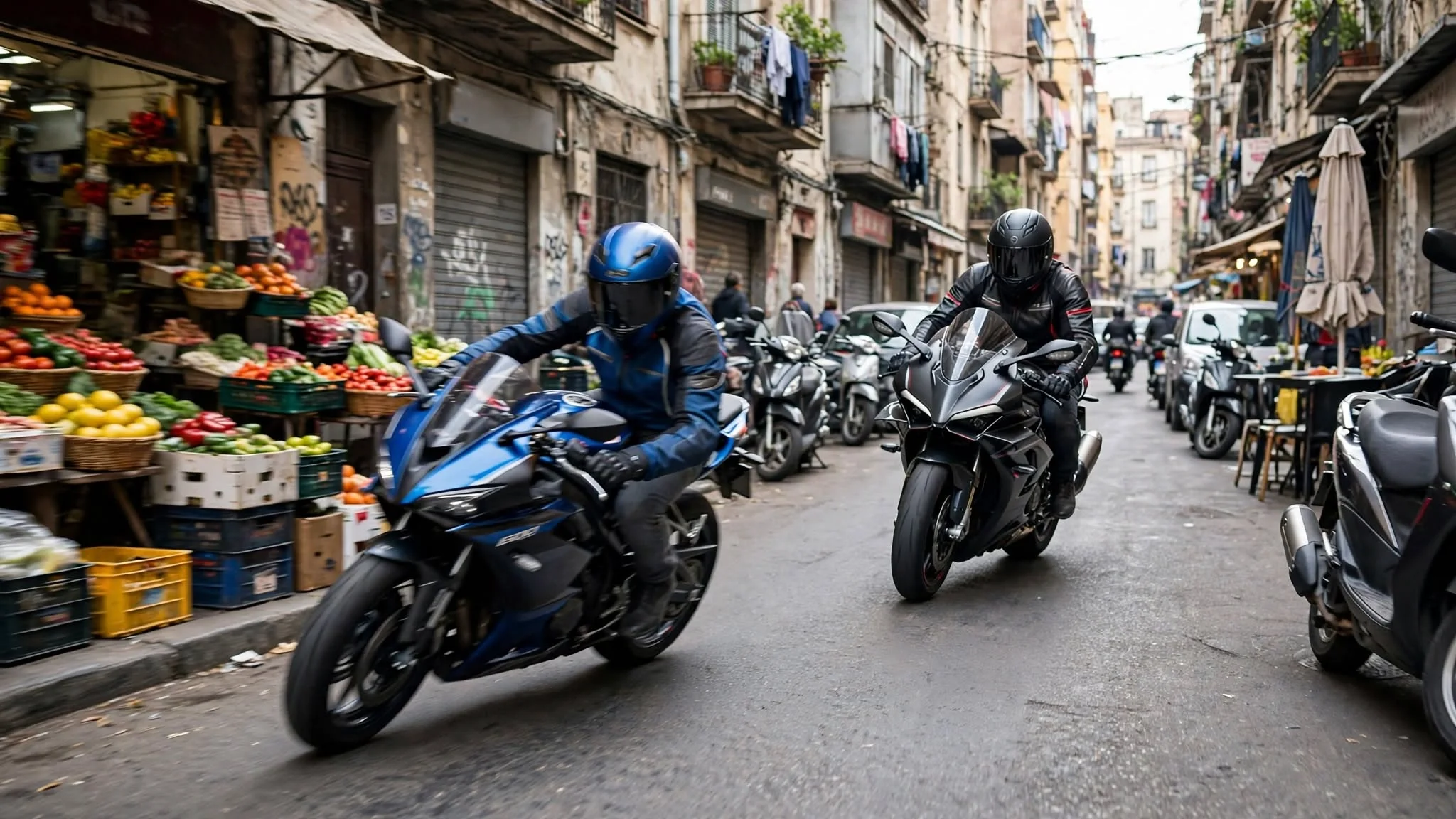 600cc vs 1000cc motorcycle weight and handling comparison in narrow city street